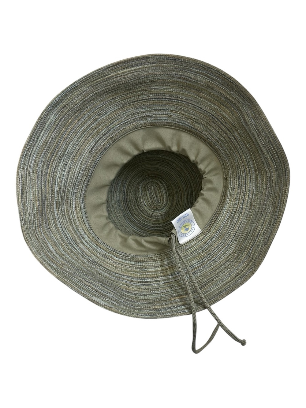 Women’s Green Straw Sun Hat with Small Logo Tab - Picture 6 of 7